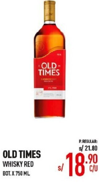 Old Times Whisky Red 750ml