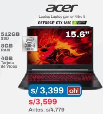 Oechsle Acer Laptop Gamer Nitro 5 oferta