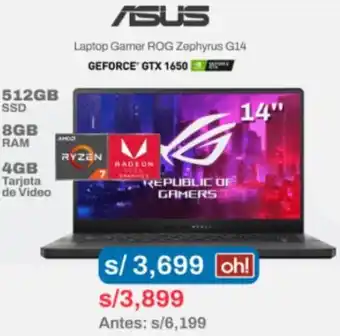 Oechsle Asus Laptop Gamer ROG Zephhyrus G14 oferta
