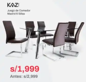 Oechsle KAZ Juego de Comedor Madrid 6 Sillas oferta