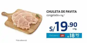 Makro Chuleta de pavita congelada x kg oferta