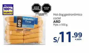 Makro Hot dog gastronómico coctel aro pqte. x 500 g. oferta