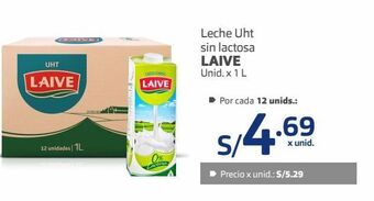 Makro Leche uht sin lactosa laive unid. x 1 l oferta