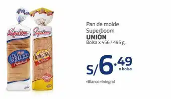 Makro Pan de molde superboom unión bolsa x 456 / 495 g. oferta