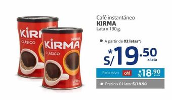 Makro Café instantáneo kirma lata x 190 g oferta