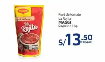 Makro Puré de tomate la rojita maggi doypack x 1 kg oferta