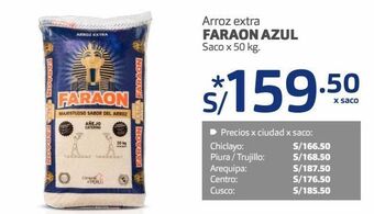 Makro Arroz extra faraon azul saco x 50 kg oferta