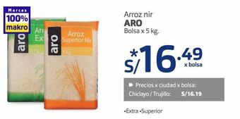 Makro Arroz nir aro bolsa x 5 kg. oferta