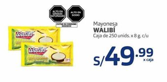 Makro Mayonesa walibí caja de 250 unids. x 8 g. c/u oferta