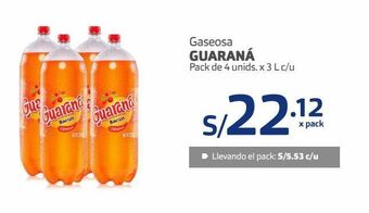 Makro Gaseosa guaraná pack de 4 unids. x 3 l c/u oferta