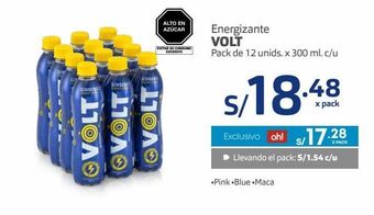 Makro Energizante volt pack de 12 unids. x 300 ml. c/u oferta