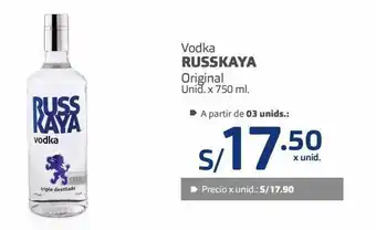 Makro Vodka russkaya original unid. x 750 ml. oferta