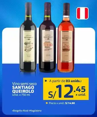 Makro Vino semi seco santiago queirolo 750ml oferta