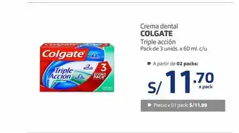 Makro Crema dental colgate triple acción oferta
