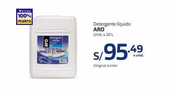 Makro Detergente líquido aro oferta