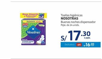 Makro Toallas higiénicas nosotras oferta