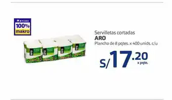 Makro Servilletas cortadas aro oferta