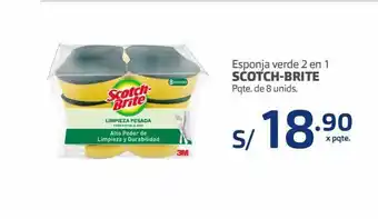 Makro Esponja verde 2 en 1 scotch-brite oferta