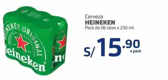 Makro Cerveza heineken pack de 06 latas x 250 ml. oferta