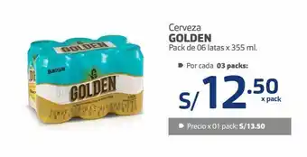 Makro Cerveza golden pack de 06 latas x 355 ml oferta