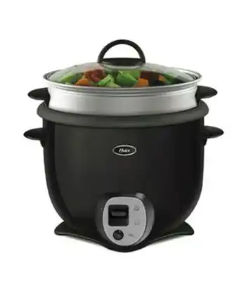 Tiendas EFE Olla arrocera oster función aderezo 15 tazas - negro oferta