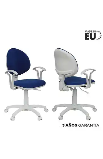 Tiendas EFE Silla smart lux cuerina azul v53n giratoria oferta