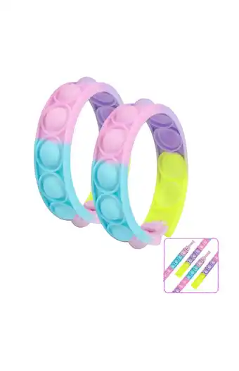 Tiendas EFE Pulseras pop it fidget toy anti estrés x5 oferta