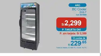Makro Bc cooler 250lt cod. 20210656 oferta