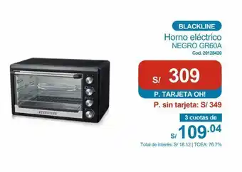Makro Horno eléctrico negro gr60a oferta