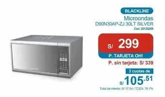 Makro Microondas d90n30ap-zj 30lt silver oferta