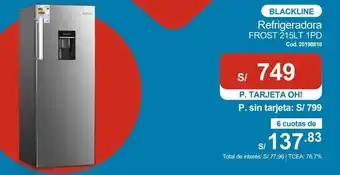 Makro Refrigeradora frost 215lt 1pd oferta