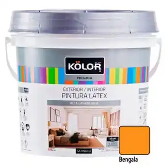 Pintura látex premium satinado bengala 4l