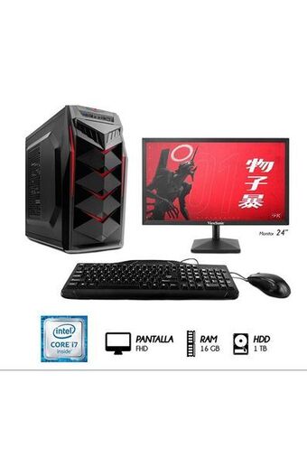 Tiendas EFE Desktop intel core i7 3.4 ghz monitor 24' fhd ram 16gb disco 1tb oferta