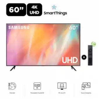 Carsa Televisor samsung smart tv 60" uhd 4k un60au7000gxpe (2021) oferta