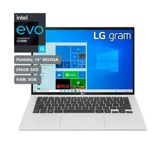Hiraoka Laptop lg gram 14z90p-g.aj63b4 14" intel i5 evo 11a generación 256gb ssd 8gb ram oferta