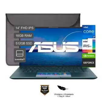 Hiraoka Laptop asus zenbook 14 ux435eg 14" intel core i7-1165g7 512gb ssd 16gb ram oferta