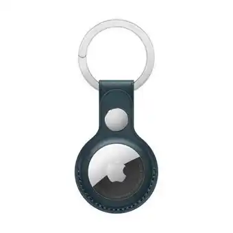 Colgante de cuero con argolla para airtag apple - mhj23zm/a azul
