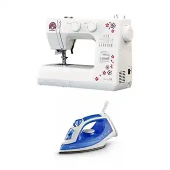 Hiraoka Máquina de coser janome sakura 95 + plancha miray pmc-65a oferta