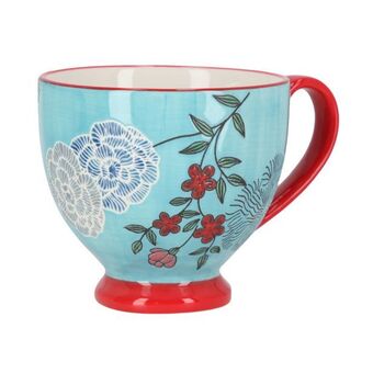 Maceta cerámica forma de taza 16,5x12,3x12 cm