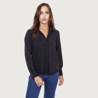 Mentha & Chocolate Blusa diana negro oferta
