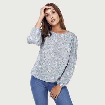 Mentha & Chocolate Blusa demi print 2 oferta