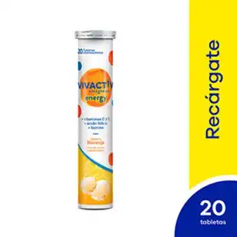 Mifarma Magnesio vivactiv energy tableta efervescente sabor naranja oferta