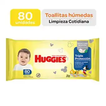 Mifarma Toallitas húmedas huggies limpieza cotidiana - bolsa 80 un oferta