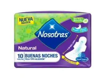 Mifarma Toallas higiénicas nosotras natural buenas noches - bolsa 10 un oferta