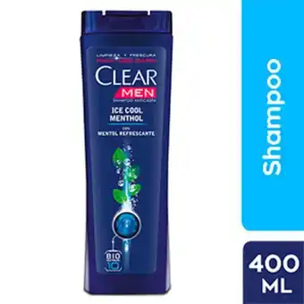 Mifarma Shampoo anticaspa clear men ice cool mentol - frasco 400 ml oferta