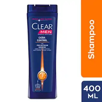 Mifarma Shampoo anti caspa clear men control caída - frasco 400 ml oferta