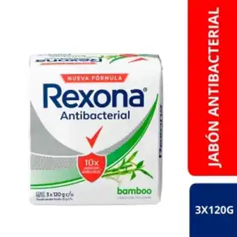 Mifarma Tripack jabón antibacterial rexona bamboo - pack 3 un oferta