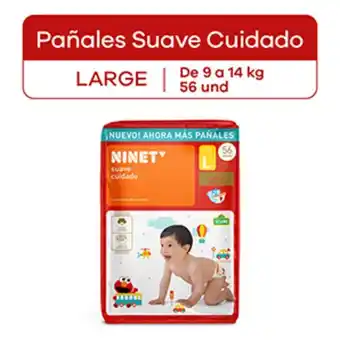 Mifarma Pañales ninet suave cuidado talla l - bolsa 56 un oferta