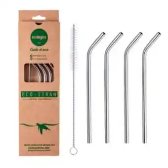Mifarma Cañitas metálicas + cepillo metálico eco-straw - 5 un oferta