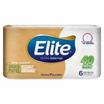 Tottus Papel hig elite ultra dob hj 40m bol papel x6und oferta